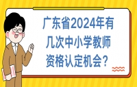 广东省2024年有几次中小学教师资格认定机会？